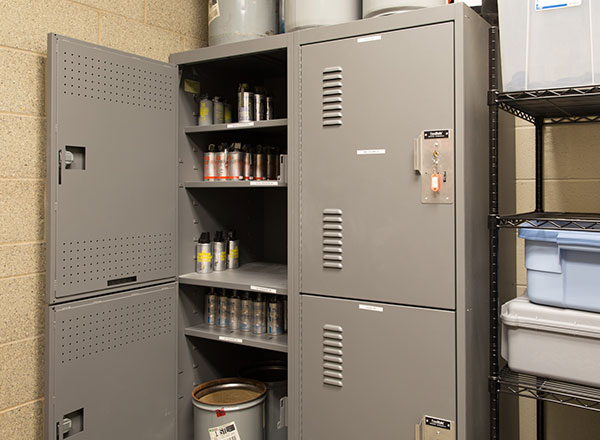 hazardous material storage lockers