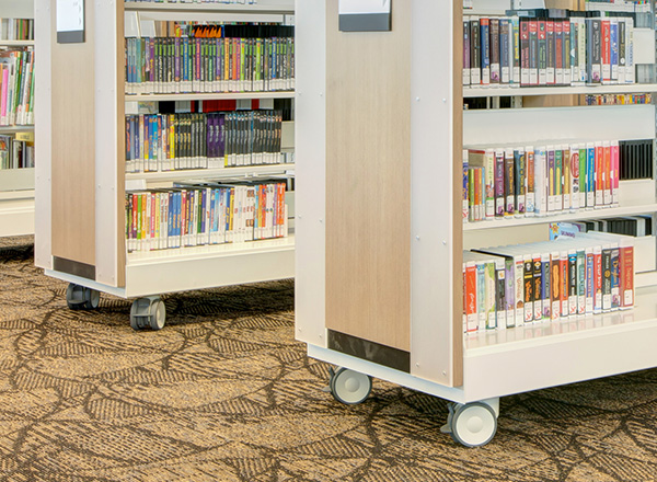 Library Shelving On Wheels, Portable Library Shelving