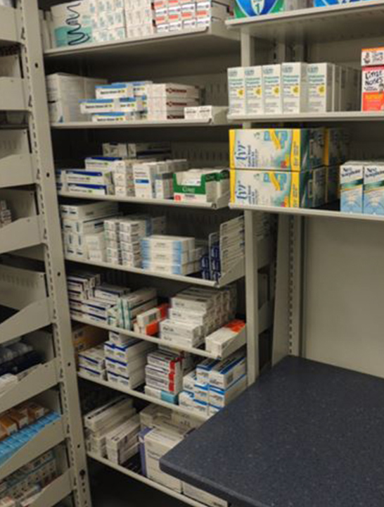 military pharmacy compact storage system