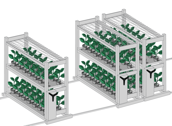 moveable grow room canopy area