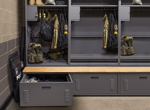 tactical gear storage police lockers